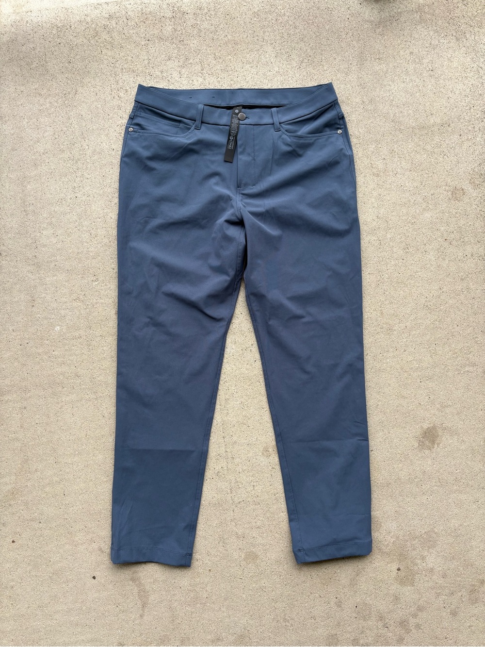 Lululemon ABC Pant Slim 5 Pocket Tech Stretch Steel Slate Blue Golf Mens 34 x 31